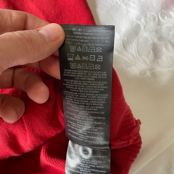 Guess Red Tag Men's Full Zip Long Sleeve Sweater Jacket Burgundy Size Medium - Picture 10 of 14